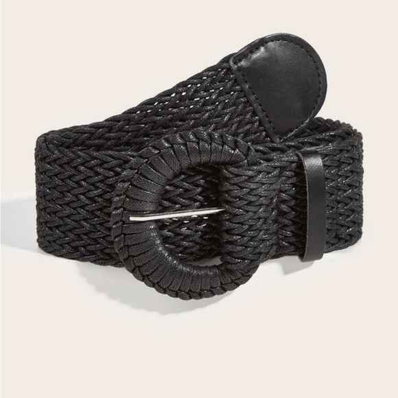 New Waxed Rope Braided Belt With D-shaped Buckle in Black - Picture 3 of 7